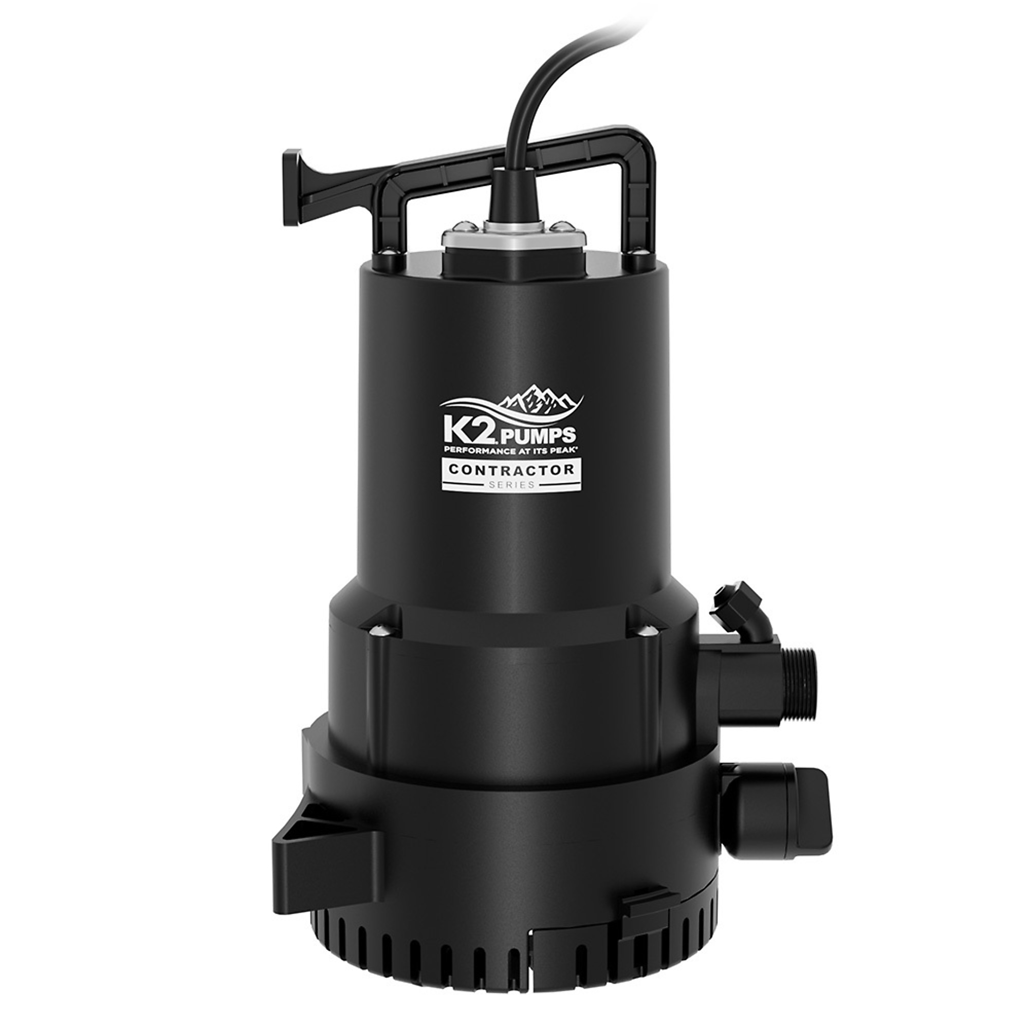 K2 1/4 HP Harsh Duty 2in.-1 Utility Pump, Max. Flow 1620 GPH, Port Size 1 in, Model# UTM02505K